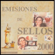 Libro Album Oficial de Sellos España y Andorra Año Completo 2000