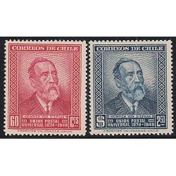 Chile 227/28 1950 75º Aniversario de la UPU MNH Chile 227/28 1950 75º Aniversario de la UPU MNH