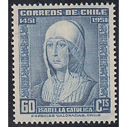 Chile 230 1952 V Centenario del Nacimiento de Isabel La Católica MNH Chile 230 1952 V Centenario del Nacimiento de Isabel La Católica MNH