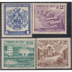 Chile 234/37 1953 IV Centenario de la Fundación de Valdivia MNH Chile 234/37 1953 IV Centenario de la Fundación de Valdivia MNH