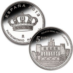 España Spain 2013 5 euros Palacio Real de la Almudaina Plata Ag