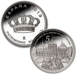 España Spain 2013 5 euros Palacio Real Granja de S.Ildefonso Plata Ag