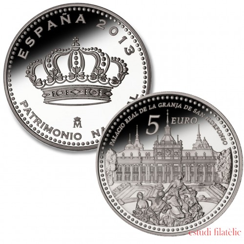 España Spain 2013 5 euros Palacio Real Granja de S.Ildefonso Plata Ag España Spain 2013 5 euros Palacio Real Granja de S.Ildefonso Plata Ag