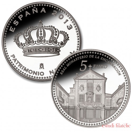 España Spain 2013 5 euros Real Monasterio de la Encarnación Plata Ag España Spain 2013 5 euros Real Monasterio de la Encarnación Plata Ag