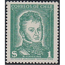 Chile 232 1952 Serie corriente B.O.Higgins MNH Chile 232 1952 Serie corriente B.O.Higgins MNH