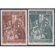 Vaticano 230/31 1956 San Ignacio de Loyola MNH