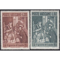 Vaticano 230/31 1956 San Ignacio de Loyola MNH Vaticano 230/31 1956 San Ignacio de Loyola MNH