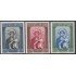 Vaticano 234/36 1956 Virgen negra de Czestochowa MNH