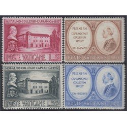 Vaticano 241/44 1957 V Cent. Colegio Capranica MNH Vaticano 241/44 1957 V Cent. Colegio Capranica MNH