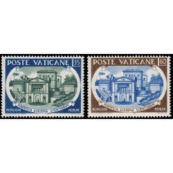 Vaticano 245/46 1957 Aniv. Academia Científica Pontificia MNH Vaticano 245/46 1957 Aniv. Academia Científica Pontificia MNH