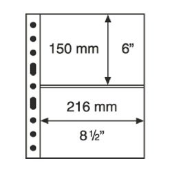 Leuchtturm hojas de plástico GRANDE, con 2 Bandas horizontales, transparentes