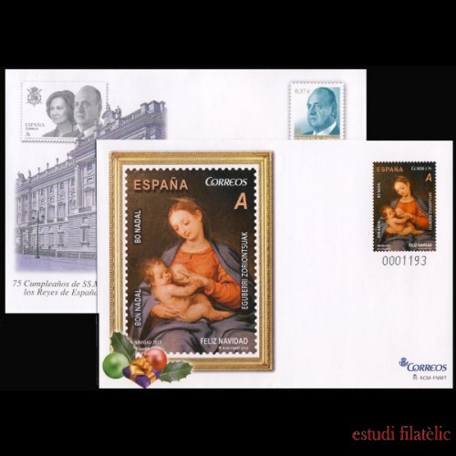 Sobres Enteros Postales 139/40 2013 Navidad 75 Aniv. SSMM Reyes