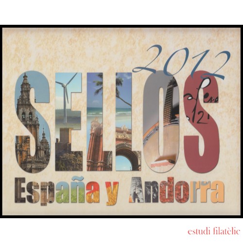 Libro Album Oficial de Sellos España y Andorra Año Completo 2012
