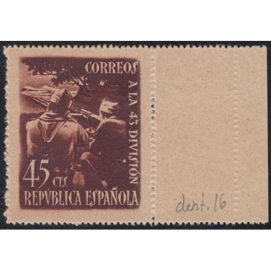 España Spain Variedad 788d 1938 Variedad Dentado 16 MNH España Spain Variedad 788d 1938 Variedad Dentado 16 MNH