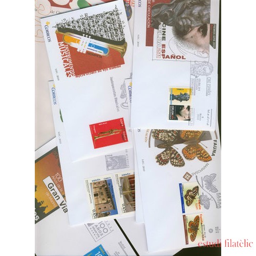 España Año 2010 Completo en Sobres de primer día SPD FDC