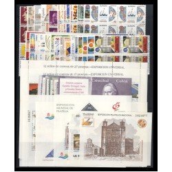 España Spain Año completo Year Complete 1992 Bl.4 MNH España Spain Año completo Year Complete 1992 Bl.4 MNH