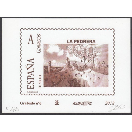 España Spain Grabado 6 Barnafil 2013 La Pedrera España Spain Grabado 6 Barnafil 2013 La Pedrera
