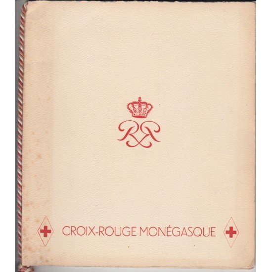 Monaco HB 3A/3B 1949 Libro original de la PTT Cruz Roja Monegasca