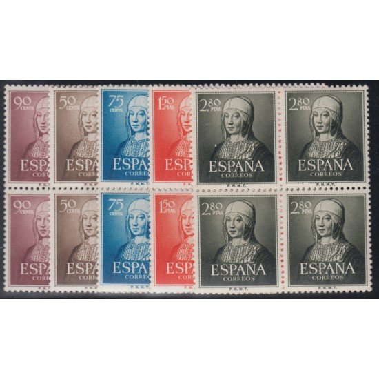 España Spain 1092/96 Bl.4 1951 Isabel La Católica MNH España Spain 1092/96 Bl.4 1951 Isabel La Católica MNH