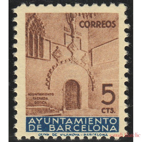 Barcelona 13 1936 Puerta Gótica del Ayuntamiento MNH 