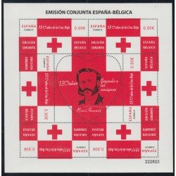 España Spain HB Emisión Conjunta 2013 España-Bélgica Cruz Roja Red Croos MNH España Spain HB Emisión Conjunta 2013 España-Bélgica Cruz Roja Red Croos MNH