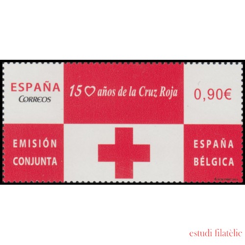 España Spain Emisión Conjunta 2013 España-Bélgica Cruz Roja Red Croos MNH