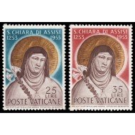 Vaticano 187/88 1953 Santa Clara MH