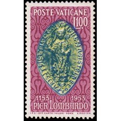 Vaticano 191 1953 Centenario muerte Pier Lombardo MNH Vaticano 191 1953 Centenario muerte Pier Lombardo MNH