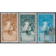 España Spain 1180/82 1955 Centenario del telégrafo Usados