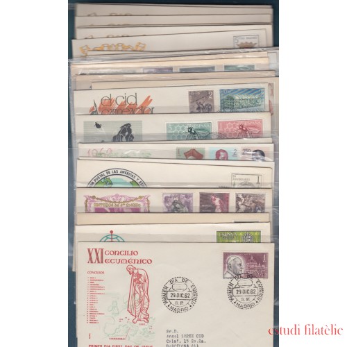 España Spain SPD Año 1962 Completo Sobre Primer Día ALFIL Circulados