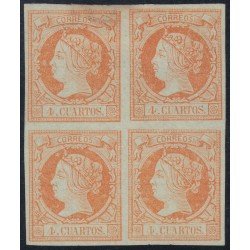 España Spain 52 Bl.4 1860 - 1861 Isabel II MH España Spain 52 Bl.4 1860 - 1861 Isabel II MH