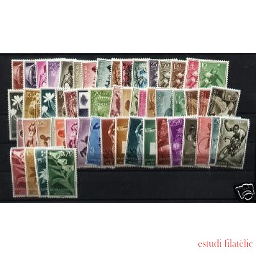 GUINEA 1955 - 1959 COLECCION COMPLETA MH sombras