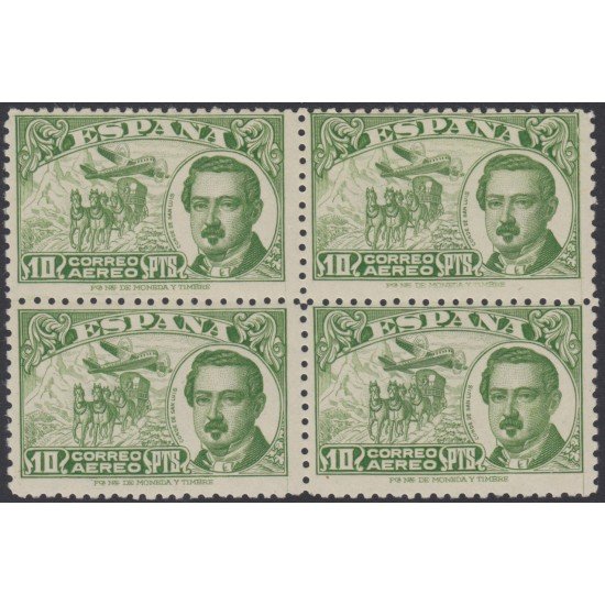 España Spain 990 Bl.4 1945 Conde de San Luis MNH España Spain 990 Bl.4 1945 Conde de San Luis MNH