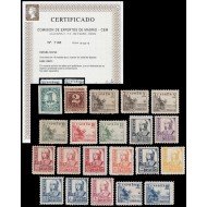 España Spain 814/31 + 816A/B/23A 1937-40 Cifras, Cid e Isabel MNH
