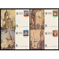 España Spain Entero Postal ( tarjeta ) 107/10 Expo ESPAÑA 75 Atrio San Ginés Ermita San Antonio Plaza Mayor Fuente Mariblanca