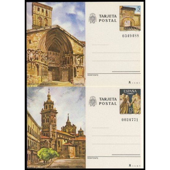 España Spain Entero Postal ( tarjeta ) 123/24 1980 Turismo Logroño Teruel España Spain Entero Postal ( tarjeta ) 123/24 1980 Turismo Logroño Teruel