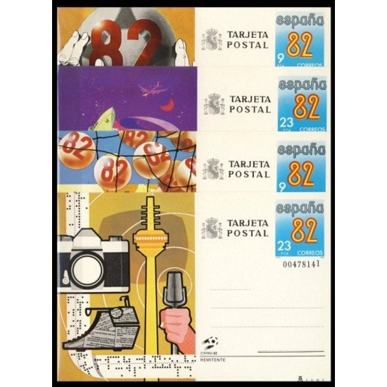 España Spain Entero Postal ( tarjeta ) 129/32 1982 Fútbol Football Train Tren Barco Boat Avion España Spain Entero Postal ( tarjeta ) 129/32 1982 Fútbol Football Train Tren Barco Boat Avion