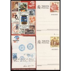España Spain Entero Postal ( tarjeta ) 135/36 1984 Exposición Mundial de Filatelia España Spain Entero Postal ( tarjeta ) 135/36 1984 Exposición Mundial de Filatelia