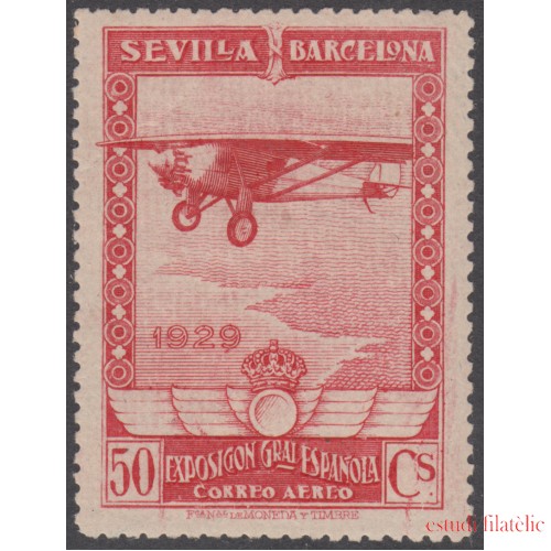 España Spain Variedad 451ccp (448/53) 1929 Expo Sevilla y Barcelona Avión MNH