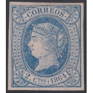 España Spain 63 1864 Isabel II MH