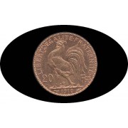 Francia France 20 francos franceses 1910 Moneda Oro Au