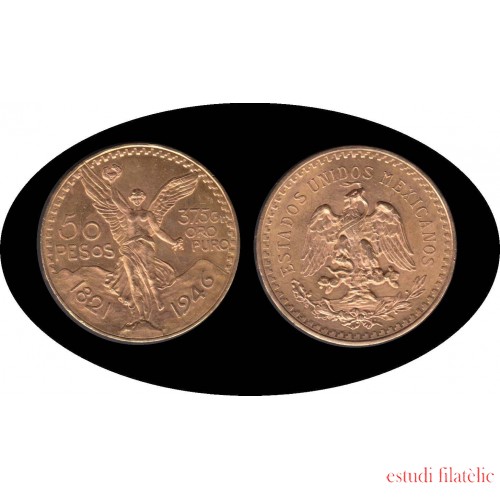 Mexico Mejico 50 pesos mejicanos 1946 37,5 gramos de oro puro Au
