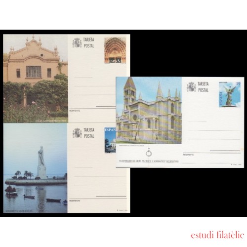 España Spain Entero Postal ( tarjeta ) 160/62 1996 Turismo Valladolid Lleida Huelva