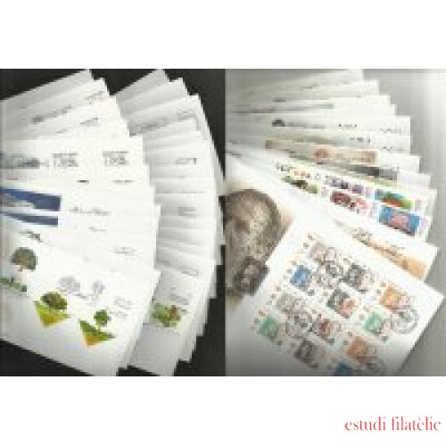 España Año completo 2000 en Sobre Primer Día