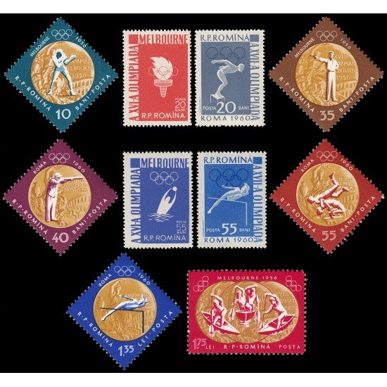 Rumanía Romania 1804/13 1961 Medallas Olímpica Olimpic Games Deportes Sports MNH Rumanía Romania 1804/13 1961 Medallas Olímpica Olimpic Games Deportes Sports MNH