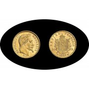 Francia France 20 francos 1867 Napoleón III Bonaparte Oro Au
