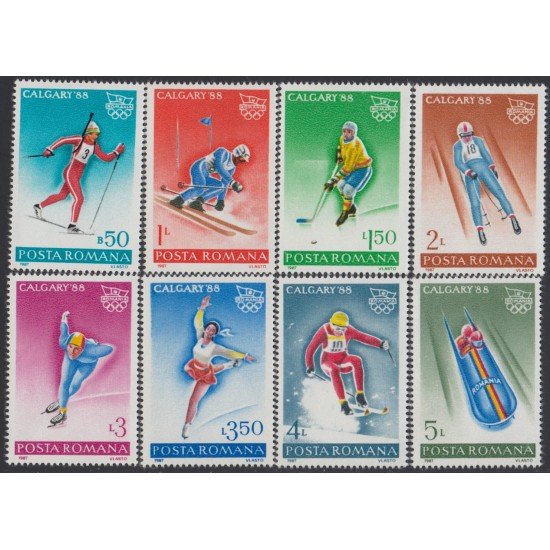 Rumanía Romania 3782/89 1987 JJOO Calgary Winter Olympics Deportes Sports MNH
