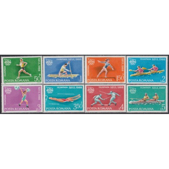 Rumanía Romania 3812/19 1988 JJOO Seul Olympic Games Deportes Sports MNH Rumanía Romania 3812/19 1988 JJOO Seul Olympic Games Deportes Sports MNH