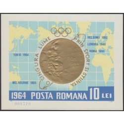 Rumanía Romania HB 60 1964 JJOO Tokio Olympic Games Gold medal Deportes Sports MNH Rumanía Romania HB 60 1964 JJOO Tokio Olympic Games Gold medal Deportes Sports MNH