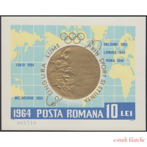 Rumanía Romania HB 60 1964 JJOO Tokio Olympic Games Gold medal Deportes Sports 